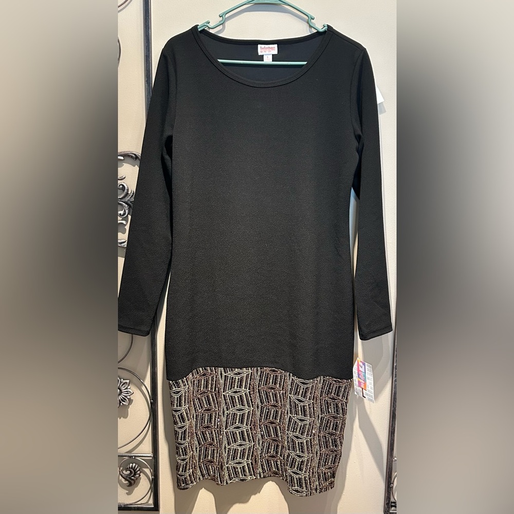 Lularoe size large sparkle Debbie dress NWT